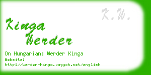 kinga werder business card